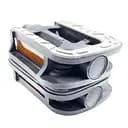 Педалі велосипедні пластикові з гумовим покриттям Чорний із сірим (G0000502)