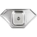 Кухонная мойка Рlatinum Декор 9550В из нержавеющей стали 0.8 мм трапеция 78x50 см (000000636)