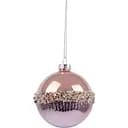 Новогодняя игрушка Novogod'ko Шар 8 cм глянцевая с орнаментом бежевая (973839)