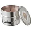 Свеча большая уличная J-line в железном ведре коричневого цвета с цитрусовым ароматом время горения 135 часов (21754)