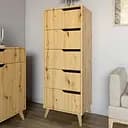 Комод высокий с ножками в цвете Орех светлый М-ЗОН Борн 500 Дуб Артизан (MZN-031108)