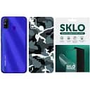 Захисна плівка SKLO Back тил Camo для Tecno Spark 7 Блакитний / Army Blue