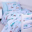 Комплект постельного белья MirSon Бязь 18-0008 Bunny Races 110х140 голубой (2200010262858)
