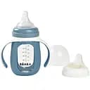 Поїльник скляний Beaba 2 в 1, 210 мл синій (913519)