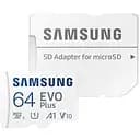 Карта пам'яті Samsung EVO Plus MicroSD 64GB Class 10 + ad (MB-MC64KA/EU) R/W 130 Mb/s