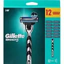 Станок для бритья Gillette Mach 3 с 12 сменными картриджами.