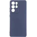 Чехол TPU GETMAN Liquid Silk Full Camera для Samsung Galaxy S22 Ultra Синий / Midnight Blue