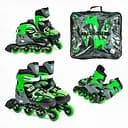 Роликовые коньки Best Roller, размер 34-37, PU колеса, зеленый, 32944-M