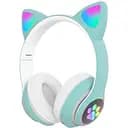 Бездротові навушники Cat ear VZV-23M/7805 Bluetooth з вушками LED Бірюзові