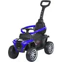 Дитячий автомобіль Bambi Racer, EVA, з батьківською ручкою  та музикою, синій