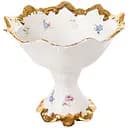 Фруктовниця Lefard на ніжці 15.5 см біла з золотим (946-022)