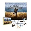 Пазл деревянный Русский военный корабель, А4, Картонная коробка 100 элементов