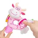 Погремушка H168251-3ABC животная мягкая с прорезывателем 18*5*15 Коровка