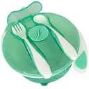 Тарілка на присосці Mega Zayka з ложкою та виделкою 350 мл MGZ-0109 (Mint)