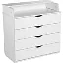 Комод-пеленатор DSK-901 з чотирма ящиками та знімним пеленатором білий