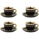 Набір чашок J-line 180 мл чорний 4 шт. (49193)