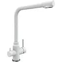 Смеситель под фильтр Platinum KT 8201 (8626) поворотный двухрычажный из нержавеющей стали белоснежный