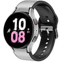 Ремешок для Samsung Galaxy Watch 4 44mm - бело-черный ширина крепления 20мм силикон-кожа Watchbands West (W17-7WB12125121)