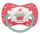 Силиконовая симметричная пустышка Canpol Babies Cupcake, малиновый, 18+ мес. (23/284_pin)