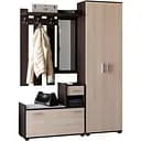 Передпокій Еверест Тандем з шафою ШП-1 і тумбою (права) венге темний/дуб молочний (EVR-2458)