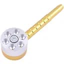 Трубка курительная металлическая револьвер HL-190 Silver Gold (15675)