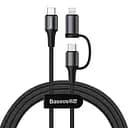 Кабель Baseus Combo twins 2in1 cable Type-C to Type-C/Lightning 1 м (CATLYW-01)