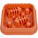 Миска WahoPet для котів для уповільненого годування з рибками пластикова, 200 мл, помаранчова (WA00019)