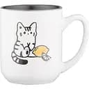 Чашка Ardesto Cat керамическая бело-серая 380 мл (AR3055)