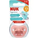 Пустышка ортодонтическая Nuk Signature Розовые сердца pазмер 1 силиконовая (3952457)