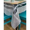 Скатерть силиконовая с серебряной стразовой лентой двойной 250х150 см