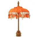 Зонтик декоративный J-Line с макраме оранжевый 85 см (42751)