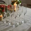 Набор бокалов TS Kitchen для шампанского и игристых вин 6 штук по 250 мл прозрачный HP564