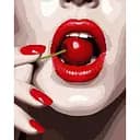 Картина по номерам с алмазной мозаикой Santi Вишневые уста 40х50 см (954881)