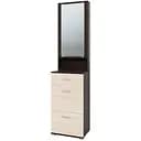 Тумба для обуви с зеркалом Эверест Бриз ТО-4, 50х38х210 см венге/дуб молочный (EVR-2206)