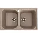 Кухонна мийка Platinum 7950 Equatoria гранітна глянцева з кріпленням 79x50 см карамель (000035791)