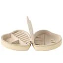 Шкатулка для прикрас J-Line у формі серця з еко-шкіри бежева (46542)