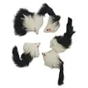 Іграшка для котів Миша М20 хутряна чорно-біла 6 см 1 шт. (36427)