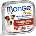 Вологий корм Monge Dog Fruit, для собак усіх порід, з ягнятком та яблуком, 100 г