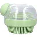 Щітка для миття тварин з дозатором Semi Cleaning Device Green силіконова масажна