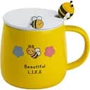 Чашка керамічна Happy Life Bee з кришкою та ложкою beautiful life 450 мл HP7199Y