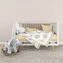 Комплект постельного белья детский Home Line Мадагаскар бязь кофейно-желтый (183209)
