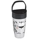 Кружка-непроливайка Lovi Salt&Pepper, з силіконовою трубочкою, 350 мл, чорний із сріблястим (35/357)