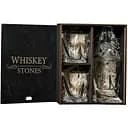 Подарунковий набір віскі Whiskey Stones №12 у дерев'яному пеналі - графин + склянки Bohemia Quadro