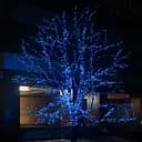 Новогодняя гирлянда уличная GarlandoPro 100 м 1000 LED солнечная батарея черный провод Синий SB1000L100MBBL