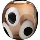 Ваза J-line стеклянная коричневая с пятнами 21 см (32039)