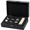 Подарунковий набір Whiskey Stones "Сталевий" чорний - 6 сталевих кубиків для охолодження віскі