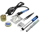 Паяльный набор WEP 947-III: паяльник с выключателем 60W, рег. t 200-450 гр C, жала 900M 6 шт., инструменты и расходники в кейсе