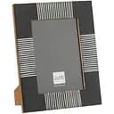 Фоторамка J-Line дерев'яна 13х18 см чорна з білими смужками (26901)