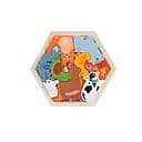 Дитячий дерев’яний пазл вкладиш "Тваринки" C9441-7