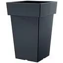 Горщик для квiтiв Prosperplast Lofly квадратний високий, 300 мм, антрацит (70722-433)